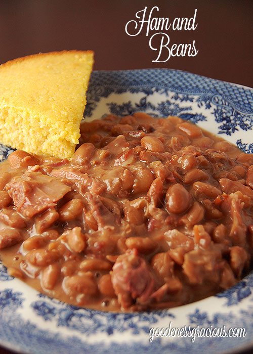 Stove Top Ham and Beans GOODEness Gracious