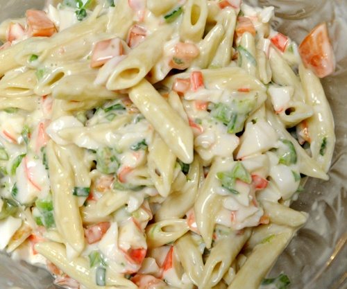 Imitation Crab Salad With Pasta