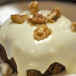 Pumpkin Bars with Cream Cheese Icing and Walnuts