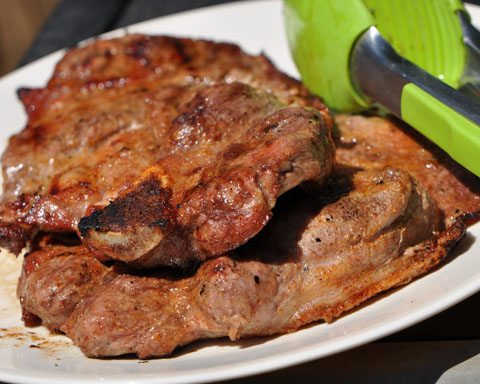 grilling pork shoulder steaks