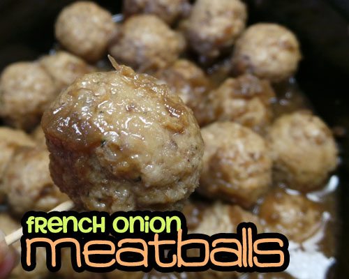 French Onion Meatballs