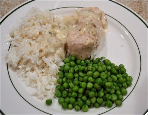 Chicken with Cream Chive Sauce