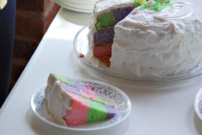 Checkerboard Easter Cake