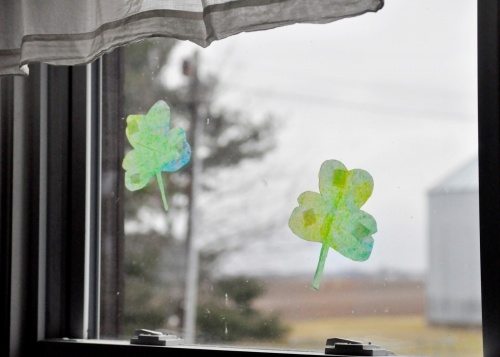 Coffee Filter Shamrocks