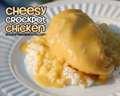 Slow Cooker Cheesy Chicken & Rice Casserole