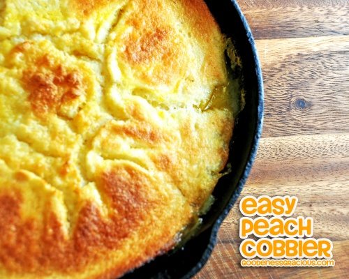 Cast Iron Skillet Peach Cobbler