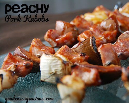 Peachy Pork Kabobs
