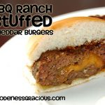 BBQ Ranch Stuffed Cheddar Burgers
