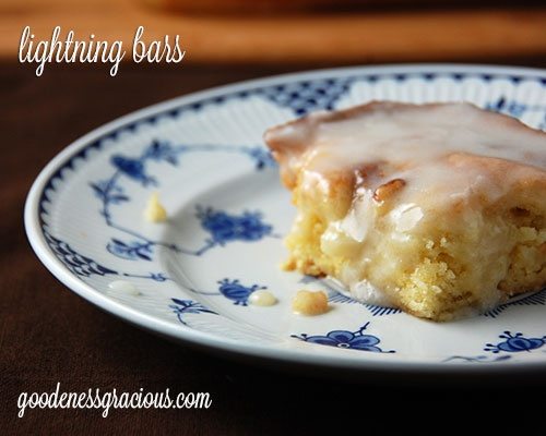 Lightning Bars with Almond Icing