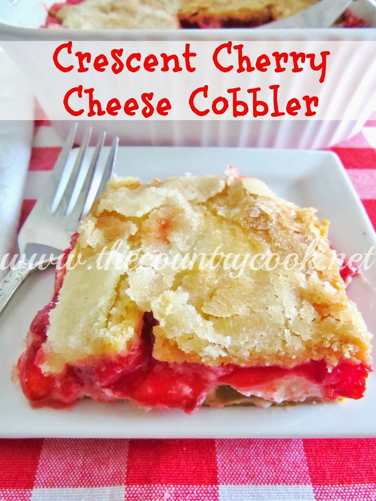 Crescent Cherry Cheese Cobbler