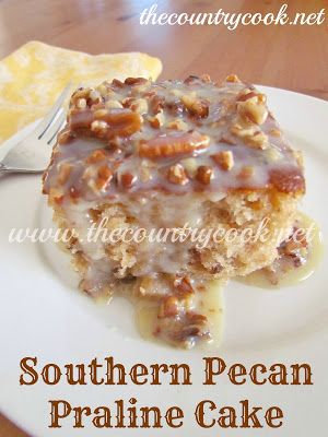 Southern Pecan Praline Cake