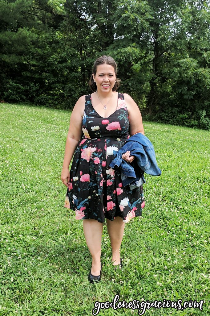 Plus Size Fit and Flare Dress: Light Weight Floral Dress from City Chic