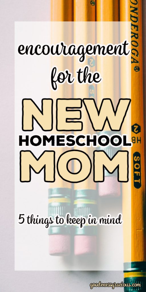 5 Encouraging Thoughts to Keep in Mind for the New Homeschool Mom.