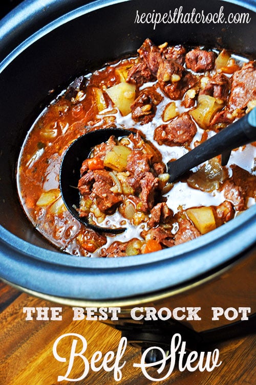 The crock pot beef stew my family has enjoyed for over a decade. Yum!
